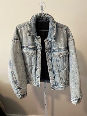 Alexander Wang Blue Acid-Wash Denim Jacket